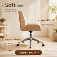 Chaise de bureau de direction en cuir véritable, design moderne, ergonomique, avec structure en aluminium, inclinable et pivotante