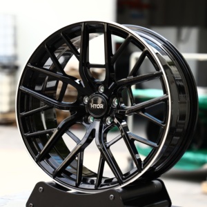 Jantes forgées HTOR 5x4.5 style FI-R noir brillant 19 20 21 22 23 24 pouces à rayons creux en magnésium compatibles avec FR 911 GT3 RS - Product Image 2