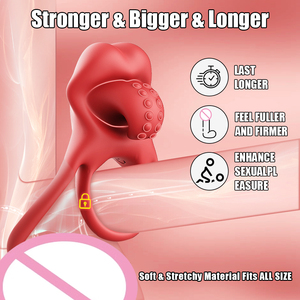 Juguete Sexual para Adultos, <span class=keywords><strong>Anillo</strong></span> para Pene con Control por Aplicación, Resistente al Agua, para Hombres, Estimulación de la Lengua y de los Testículos - Product Image 2