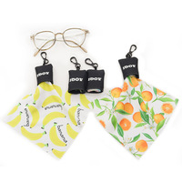 Chiffon de nettoyage pour lunettes en microfibre super absorbant, écologique, avec impression de logo personnalisé, lingettes portables, porte-clés pour lunettes