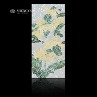 Peinture artistique artisanale en mosaïque d'incrustation de coquillages d'ormeaux et de nacre