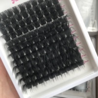 Kit de cils en grappes DIY 30D 50D 80D 100D en gros avec colle, faux cils synthétiques effet volume D Curl, pince et éventail