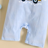 Jumpsuit Bayi Summer Infant Bermotif Mobil 100% Katun dengan Kancing Tekan untuk Bayi Laki-laki