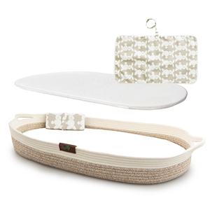 Barato plegable personalizado portátil suave popular cesta <span class=keywords><strong>de</strong></span> almacenamiento <span class=keywords><strong>de</strong></span> algodón verde tecnología avanzada bajo precio cesta <span class=keywords><strong>de</strong></span> lavandería para bebés - Product Image 1