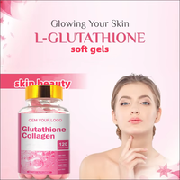 Aeglewell OEM Capsules de Collagène Glutathion 5000mg Étiquette Privée Blanchiment de la Peau Compléments de Collagène Glutathion Softgel