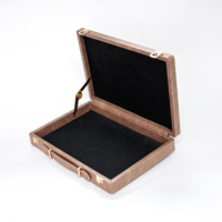 Caja Organizadora de Cuero PU con Asa Dorada y Acabado Granulado Marrón, Caja para Bombones, Caja para Dátiles de Ramadán, Cajas de Regalo