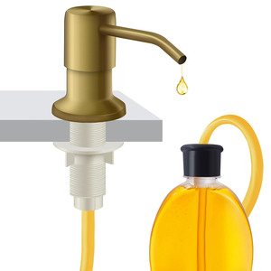 Dispensador de jabón de espuma para baño, bomba de botella negra, fregadero de cocina, juego de dispensador de jabón a presión manual, Kit de tubo de silicona con cabeza de acero inoxidable - Product Image 1