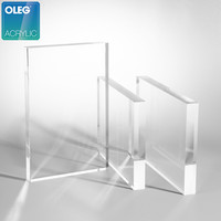 Plaques acryliques transparentes en PMMA coulé OLEG, prix fabricant, 1,8-50 mm, 4*8, 4*6 pieds