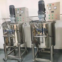 50L 100 litres en acier inoxydable veste chauffage mélangeur machine savon liquide détergent mélange réservoir émulsifiant homogénéisateur mélangeur