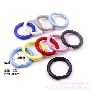 Colored Spring Buckle 22mm Zinc Alloy Bag <b>Ring</b> Keychain Accessory Fashion DIY Pendant - Product Image 4