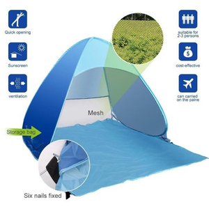 Carpa de <span class=keywords><strong>Playa</strong></span> Impermeable con Protección Solar UV50, Varillas de Acero, 1000 mm, Camuflaje, Premium, Desplegable, para Acampar al Aire Libre, para 2-3 Personas - Product Image 5