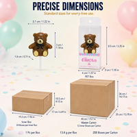Bougies d'anniversaire ours en peluche faites à la main, marron et blanc, avec nœud papillon, pour décoration de gâteau, inodores, sans fumée, sans gouttes, fournitures de fête