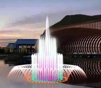 Fuente de agua con Control móvil para adultos, accesorio moderno con música, para bailar, programable con ordenador grande