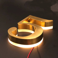 Letrero 3D Personalizado para Exteriores, Letrero con Logotipo para Tienda o Negocio, Letras de Canal Metálicas Retroiluminadas, Letrero LED Iluminado para Negocios