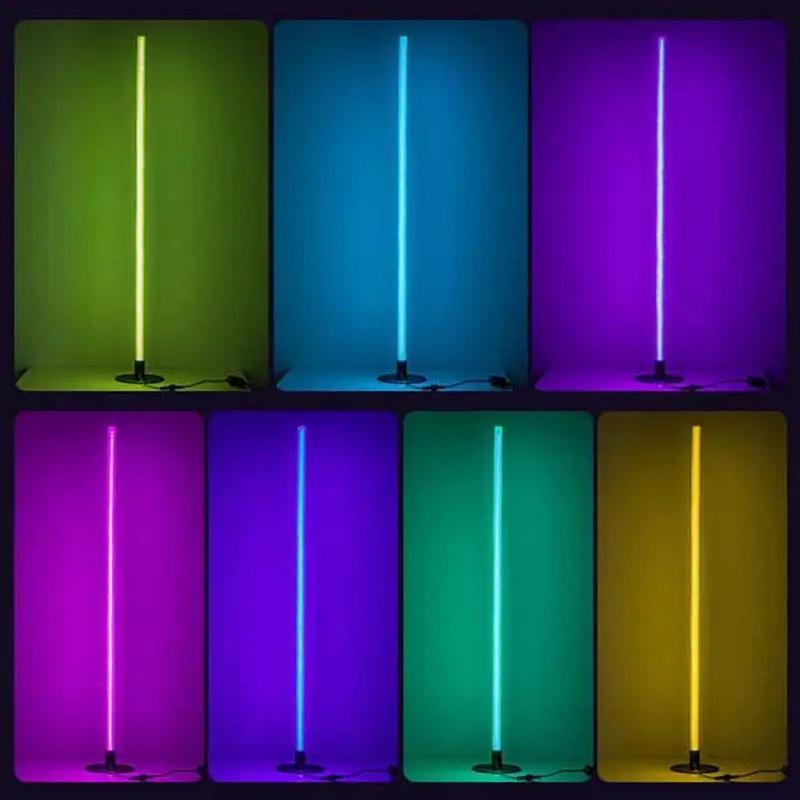 Wang's World Smart Multicolor LED Floor Lamp - RGBW Indoor/Outdoor Decorative Lighting