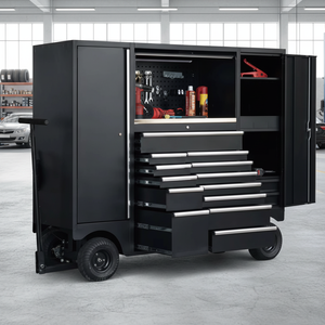 Chariot à outils robuste verrouillable avec 13 <span class=keywords><strong>tiroirs</strong></span>, armoire de rangement d'atelier en métal <span class=keywords><strong>sur</strong></span> roulettes, finition thermolaquée, service personnalisable - Product Image 1