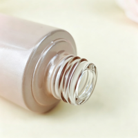 Ensemble de flacons en verre rose or rose pour cosmétiques de luxe, contenants pour soins de la peau avec couvercles et flacons pompe pour lotion