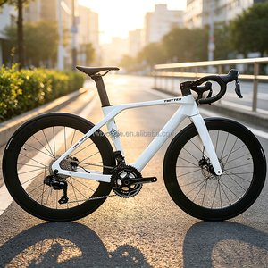 Bicicleta de Carretera de Fibra de Carbono con Cambio Electrónico Inalámbrico de 24 Velocidades, Frenos de Disco Ligeros, 700C, Bicicleta de Carreras para Adultos - Product Image 1
