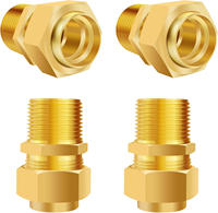 Lot de 4 raccords en laiton NPT mâle 3/4 CSST - Adaptateur de connexion rapide pour gaz naturel pour conversion au propane et appareils à gaz