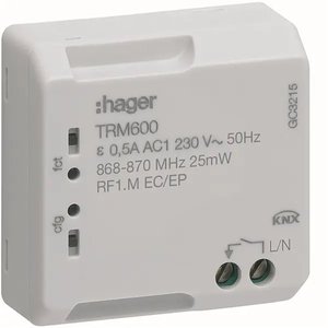 TRM600 compatibile con Hagers Micromodulo radio KNX a incasso Quicklink 1 uscita 0.5A 230V AC 2 fili - Product Image 1