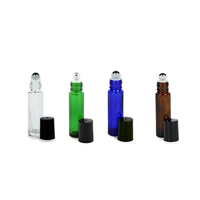 Lanjing Vente en gros Bouteille à roulettes vide pour huiles essentielles Conteneur à rouleau transparent givré de 10ml