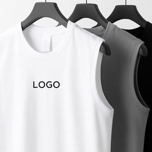 เสื้อกล้ามออกกำลังกายกล้ามเนื้อคอตตอน100% สำหรับผู้ชายเสื้อออกกำลังกายแขนกุดสไตล์สตรีทดีไซน์สำหรับเพาะกายในฤดูร้อน - Product Image 5