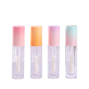 Wholesale Long-Lasting Gradient Pink Lip Gloss <b>Tube</b> 4ML 6ML Capacity Screw <b>Plastic</b> Screen Printing Empty Cosmetic Packaging - Product Image 1