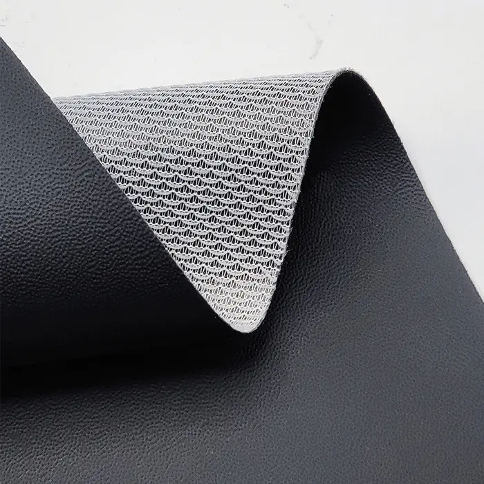 Knitted Backing Artificial Synthetic PVC Leather for Upholstery