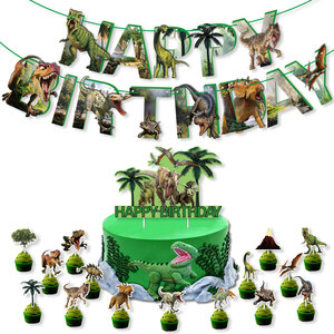 Lindo Banner de Dinosaurios para Fiesta, Decoración de Dibujos Animados con Globos de Dinosaurios, Tema de Cumpleaños de Selva y Safari, Banner de Dinosaurios para Niños K0012 - Product Image 4