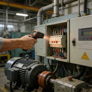 Профессиональный бесконтактный ИК-термометр для систем ОВКВ, электромонтажных и автомобильных работ - Product Image 1