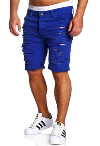 Spedizione GRATUITA: <span class=keywords><strong>Shorts</strong></span> in Jeans da Uomo Destroy, Estivi, Blu, Neri, Bianchi, con Strappi e Fori, Lunghezza al Ginocchio, Casual - Product Image 2