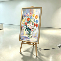Cadre photo numérique intelligent en bois LCD tactile 43 pouces Android avec gestion à distance USB et Wi-Fi pour affichage publicitaire et signalétique numérique