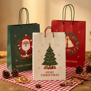 Bolsas de Papel de Lujo Personalizadas al por Mayor con Asa, Ecológicas, Reciclables, para Regalos, Ropa, Embalaje Navideño, Venta al por Menor, OEM, ODM - Product Image 2