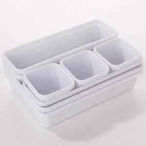 Cajón de suministros para el hogar, caja de almacenamiento de plástico, combinación de artefactos separados, organización de escritorio de almacenamiento de cosméticos de 8 piezas - Product Image 2