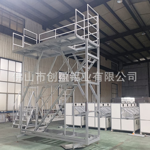 Chuangying Custom Aluminum Alloy Mobile Ladder Adjustable Height 1000 Kg Load Capacity Work <b>Platform</b> - Product Image 4
