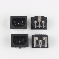 Prise secteur AC220-250V, connecteur IEC 3 broches à clipser, connecteur AC-05, prise secteur AC C14, fiche AC pour PCB