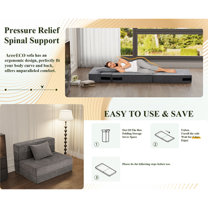 Ghế sofa gấp đa năng, ghế dài gấp thành giường, ghế đơn gấp mở thành giường, nệm gấp, ghế <span class=keywords><strong>futon</strong></span> không khung - Product Image 6