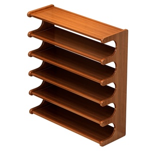 <span class=keywords><strong>Scarpiera</strong></span> Moderna Minimalista in Legno a Più Livelli con Strato Superiore per Esposizione, Adatta per Ingresso, Soggiorno <span class=keywords><strong>e</strong></span> Dormitorio - Product Image 2