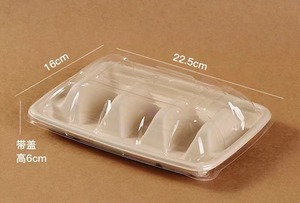 Caja de Tacos Desechable Personalizada de 4 Compartimentos con Tapa de PET, Contenedor de Pulpa Ecológico y Biodegradable - Product Image 3