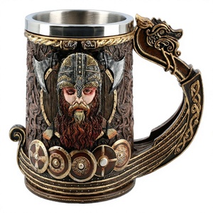 Coupe Viking Pirate Tête de Dragon avec Contenant Intérieur 3D – Ustensile à Vin en Résine pour Bar, Restaurant, Maison – Modèle Rétro C122 - Product Image 3