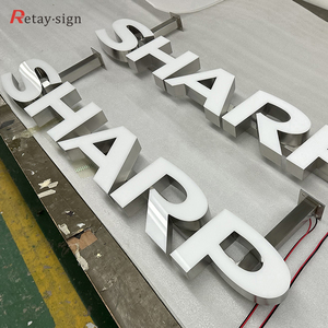 Tùy chỉnh 3D phía trước thắp sáng LED chữ cửa hàng dấu hiệu kinh doanh kim loại ánh sáng treo dấu hiệu 3D logo chiếu sáng thư ký - Product Image 5