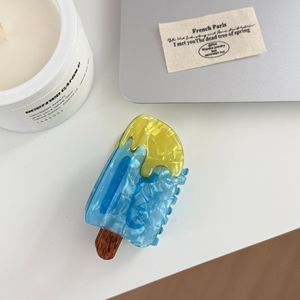 YJL Nouvelle conception Pince à cheveux en acrylique motif fruits d'été et crème glacée, mignonne, dessin animé, sucette glacée, colorée, pour filles - Product Image 4