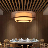 Lampes suspendues Wabi Sabi, hôtel, restaurant, lustre en tissu, lampe de salon, luminaires suspendus LED français