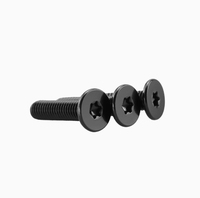 Vis métrique LeGood personnalisée M2.5x8mm en acier inoxydable 304 noir électrophorétique, tête plate Torx T6, filetage standard classe 4