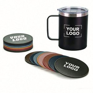 Cadeaux promotionnels pour hôtels et entreprises avec logo personnalisé en relief, sous-verres en cuir PU pour cafés et restaurants, vente en gros - Product Image 1