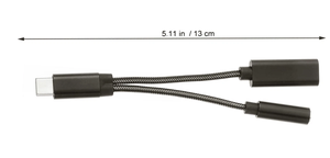 สายอะแดปเตอร์ 2-in-1 แบบ USB-C ตัวเมีย พร้อมช่องเสียบหูฟัง 3.5 มม. สำหรับเชื่อมต่อไมโครโฟนกับโทรศัพท์ - Product Image 5