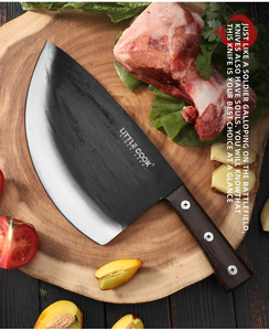 Piccolo cuoco 9.5 pollici forgiato a mano coltello da macellaio in acciaio al carbonio lama Super affilata con impugnatura antiscivolo per il taglio della cucina - Product Image 4
