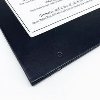 Menu lumineux personnalisé en similicuir avec éclairage LED, 1 page, porte-menu éclairé