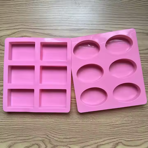 Precio de fábrica hecho en casa 6 cavidades rectángulo silicona artesanía jabón moldes pastel Chocolate molde - Product Image 4
