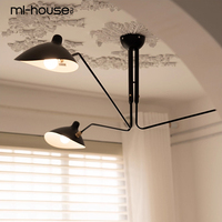 Lustre en cuivre personnalisé créatif pour villa, salle à manger, interrupteur de contrôle, lampe suspendue à led